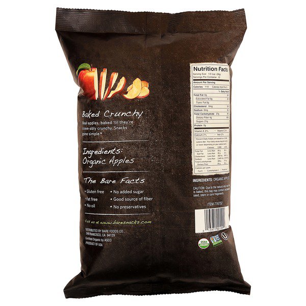 bare organic apple chips 14 oz 1