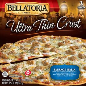bellatoria ultra thin crust sausage italia pizza 3 x 18 27 oz