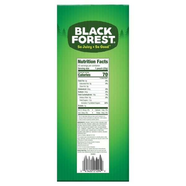 black forest organic gummy bears 65 ct 1