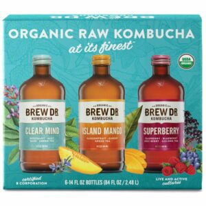Brew Dr Organic Kombucha Variety Pack, 6 x 14 oz