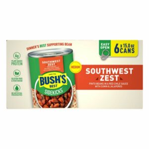 Bush’s Best Sidekicks Southwest Pinto Beans, 6 x 15 oz