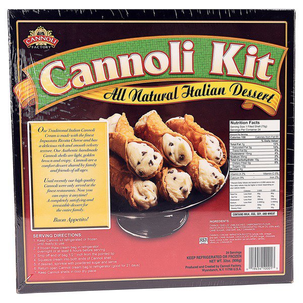 cannoli factory cannoli kit with cream 32 oz 1