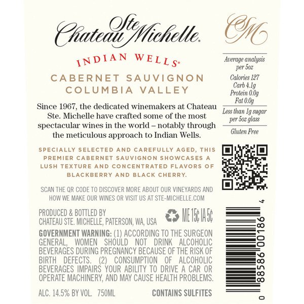 chateau ste michelle indian wells cabernet sauvignon 750 ml 5