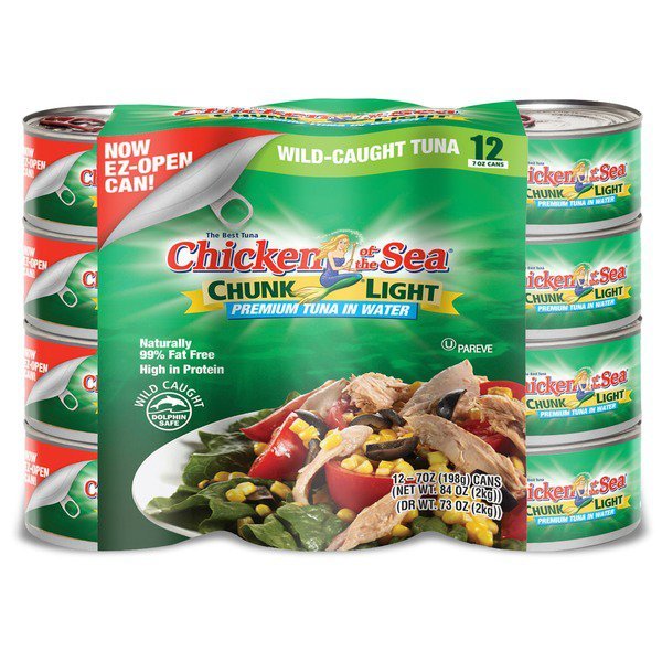 chicken of the sea chunk light tuna in water 12 x 7 oz 1
