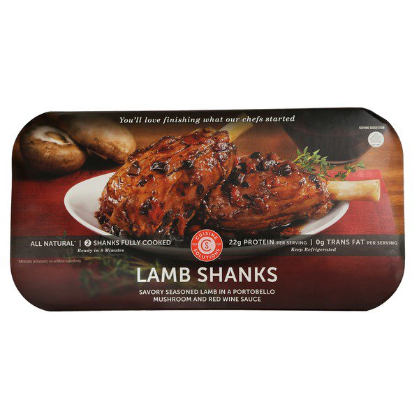 cuisine solutions lamb shank w portobello