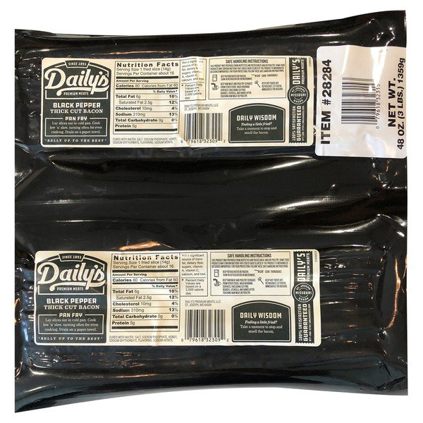 dailys peppered bacon 2 x 24 oz 1