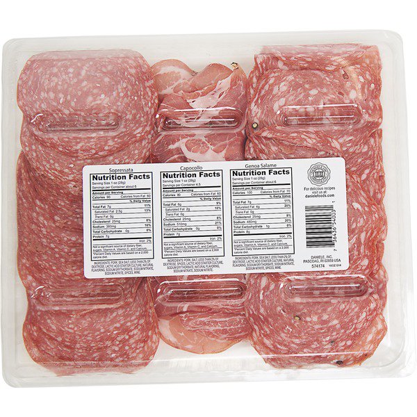 daniele inc sliced salame variety pack 16 oz 1