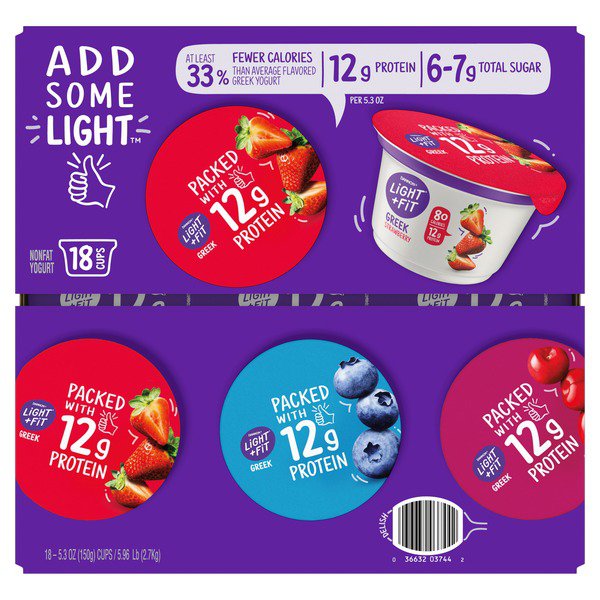 dannon light fit variety pack greek yogurt 18 x 5 3 oz 1
