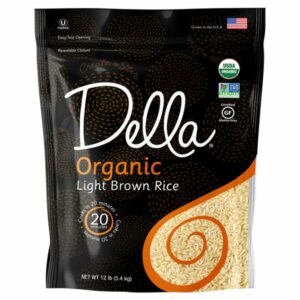 Della Organic Quick Cook Long Grain Brown Rice, 12 lb