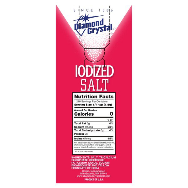 diamond crystal iodized salt 4 lbs 1