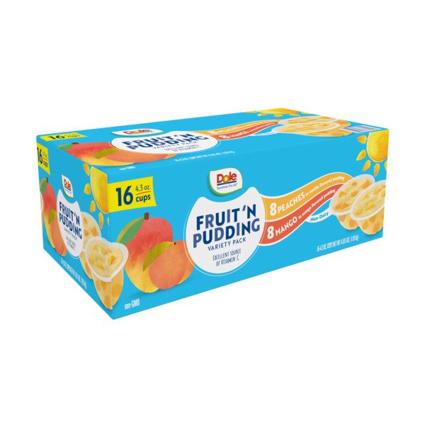 dole fruit n pudding mango peach vrty pk 16 4 3 oz 1