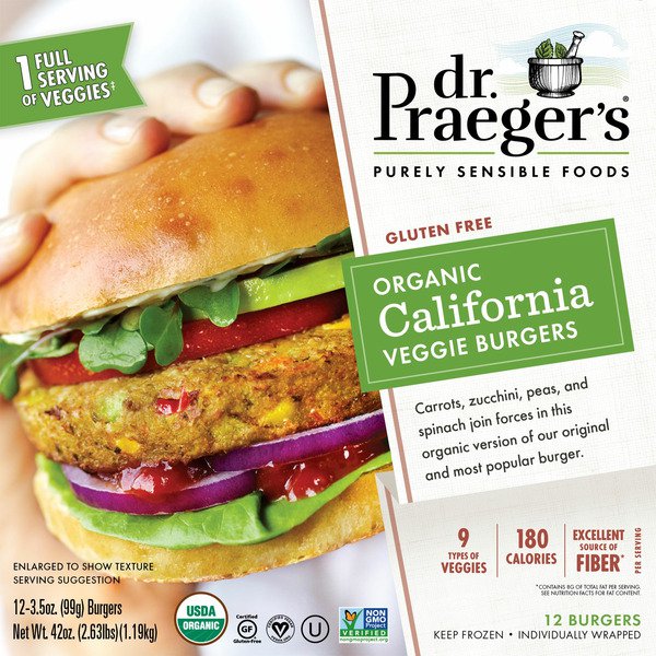 Dr. Praeger's Organic California Veggie Burgers, 12 X 3.5 Oz Costco