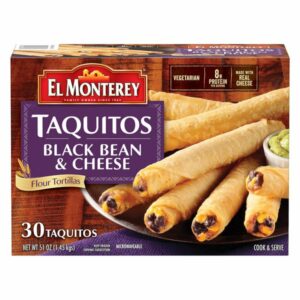 El Monterey Black Bean And Cheese Taquitos, 30 x 1.7 oz