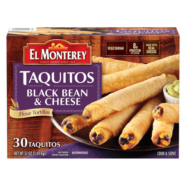 el monterey black bean and cheese taquitos 30 x 1 7 oz 1