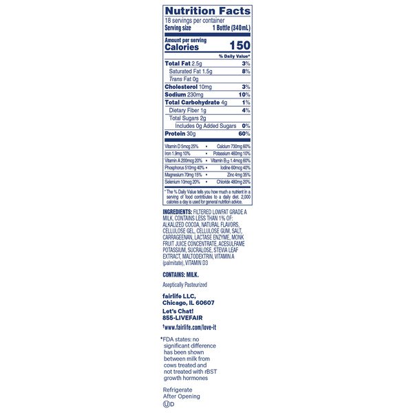 fairlife nutrition plan protein shake 11 5 fl oz 18 pack 3