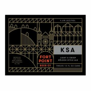 fort point beer co ksa kolsch style ale 12 x 12 oz cans 1