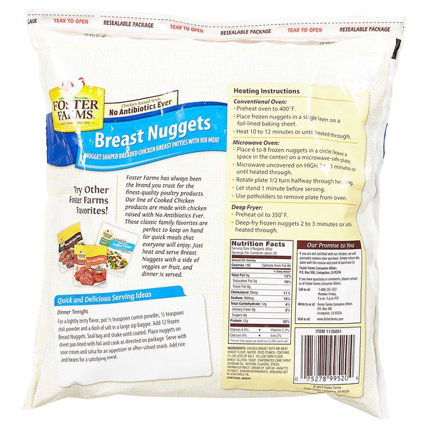 foster farms chicken breast nuggets 80 oz 3