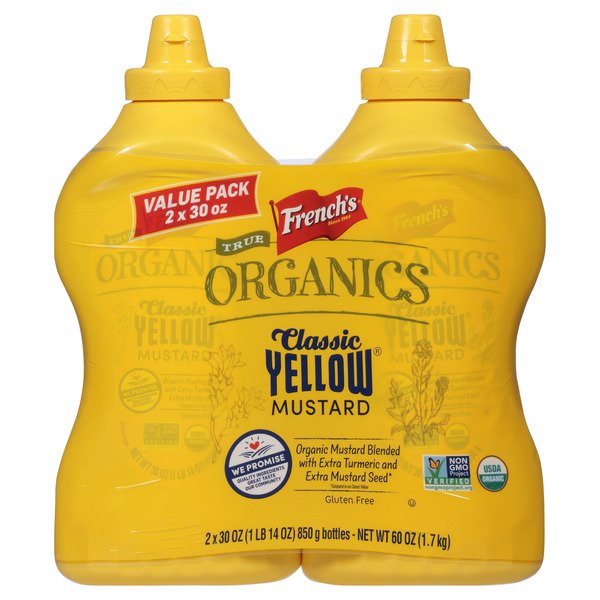 frenchs organic yellow mustard 2 x 30 oz 1