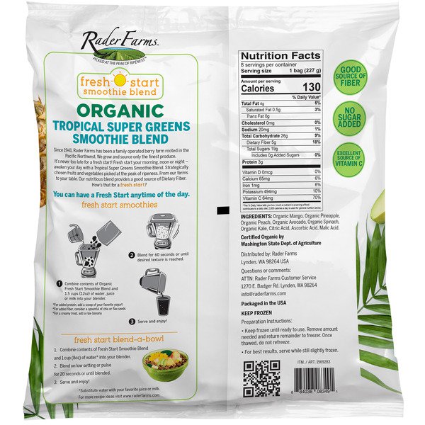 fresh start organic tropical smoothie 6 x 8 oz 2