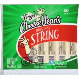 Frigo Cheese Heads Original Mozzarella String Cheese, 60 ct