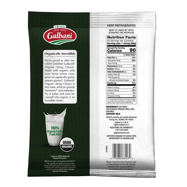 galbani whole milk organic string cheese 24 x 1 oz 3