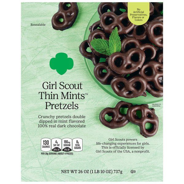 girl scouts thin mint pretzels 26 oz 1