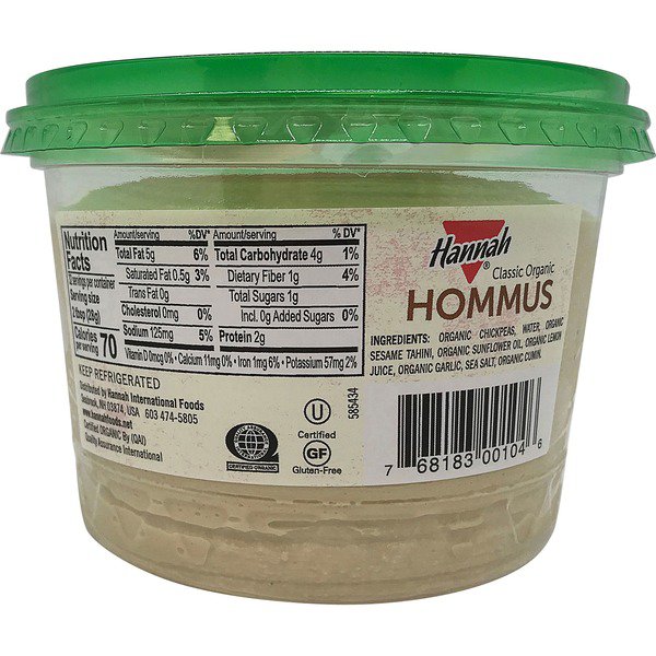 hannah classic organic hummus 32 oz 3