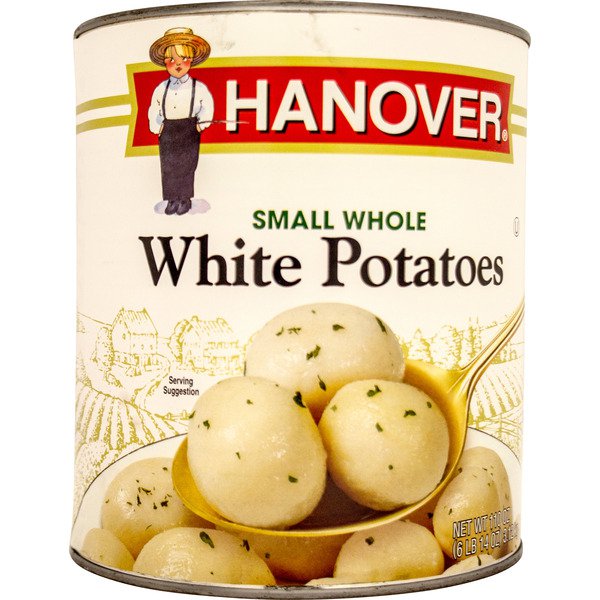 hanover whole white potatoes 108 oz 1