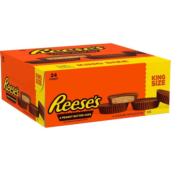 hershey king size reeses peanut butter cups 24 x 2 8 oz 1
