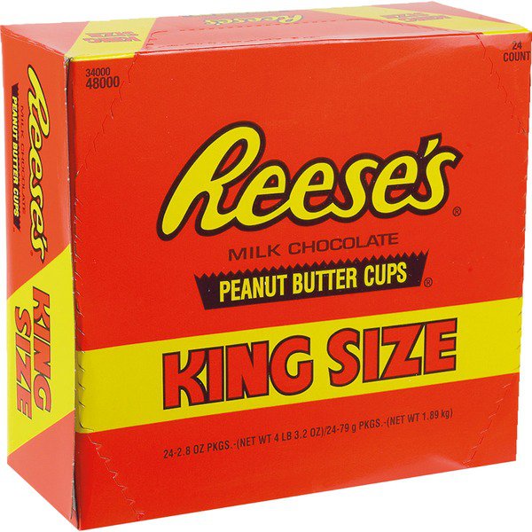 hershey king size reeses peanut butter cups 24 x 2 8 oz