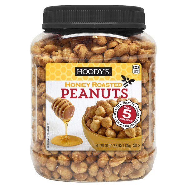 hoodys honey roasted peanuts 40 oz 1