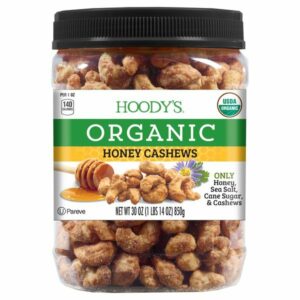 hoodys organic honey cashews 30 oz
