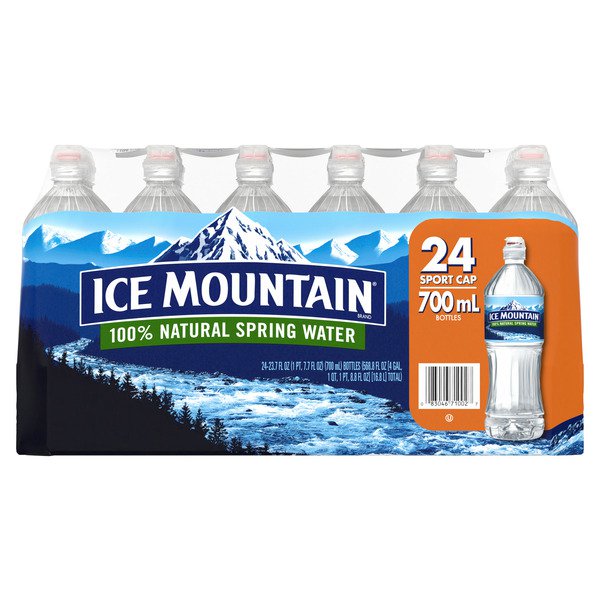 ice mountain 100 natural spring water 24 x 23 7 fl oz 2