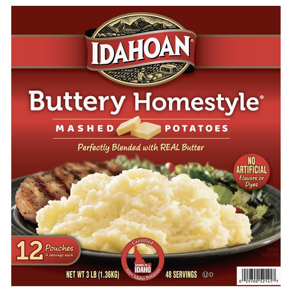 idahoan buttery homestyle mashed potatoes 12 4oz