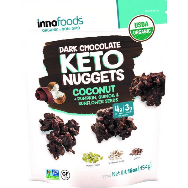 inno foods organic dark chocolate keto nuggets 16 oz 2