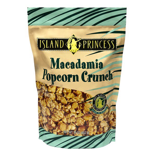 island princess macadamia popcorn crunch 16 oz 1