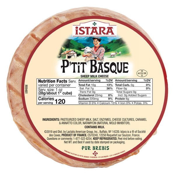 istara ptit basque cheese imported from france