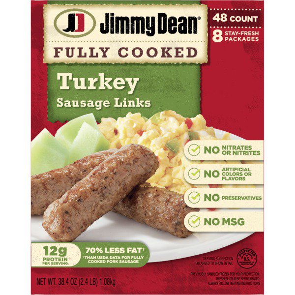 jimmy dean turkey sausage links 48 ct 1