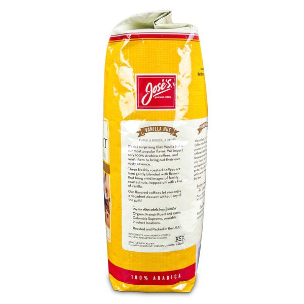 joses vanilla nut whole bean coffee 48 oz 1