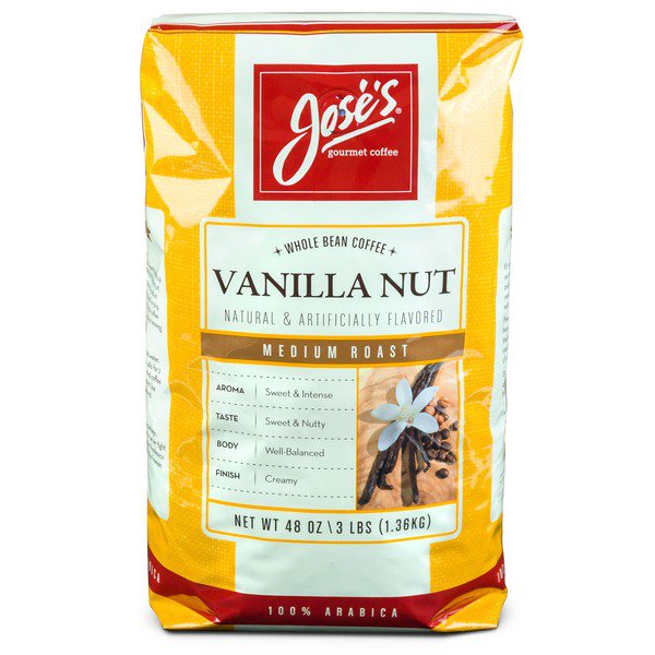 joses vanilla nut whole bean coffee 48 oz