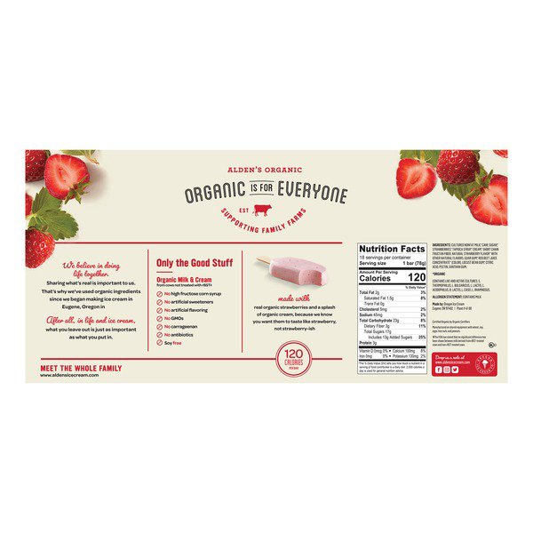 julies organic strawberry yogurt bars 18 x 3 oz 1