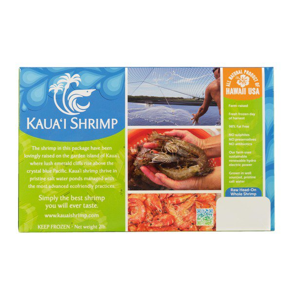 kauai shrimp head shell on 2 lbs