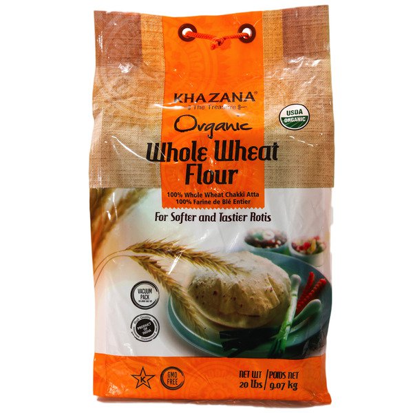 Khazana Organic Wheat Flour, 20 Lbs - Costco Food Database