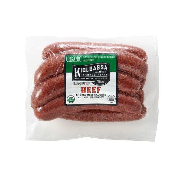 kiolbassa smoked meats organic smoked beef sausage 1