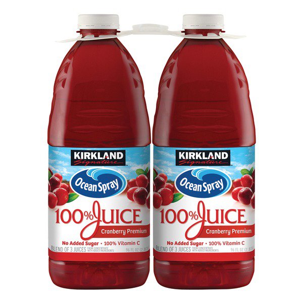 kirkland signature 100 juice cranberry 2 x 96 fl oz 1