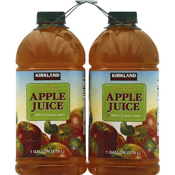 kirkland signature apple juice 2 x 1 gal 1