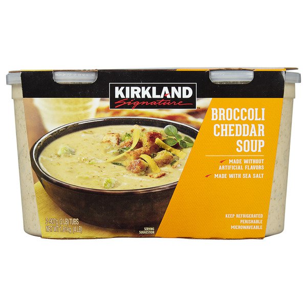 kirkland signature broccoli cheddar soup 2 x 32 oz