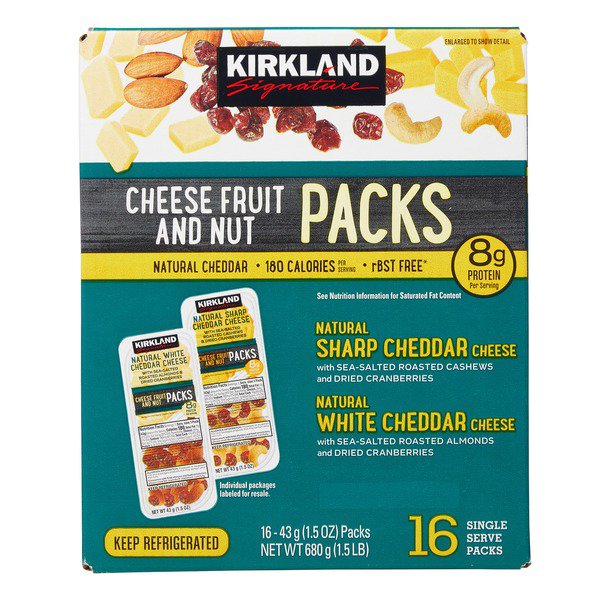 kirkland signature cheese fruit and nut snacks 16 x 1 5 oz