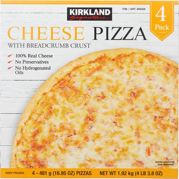 kirkland signature cheese pizza 4 x 16 95 oz