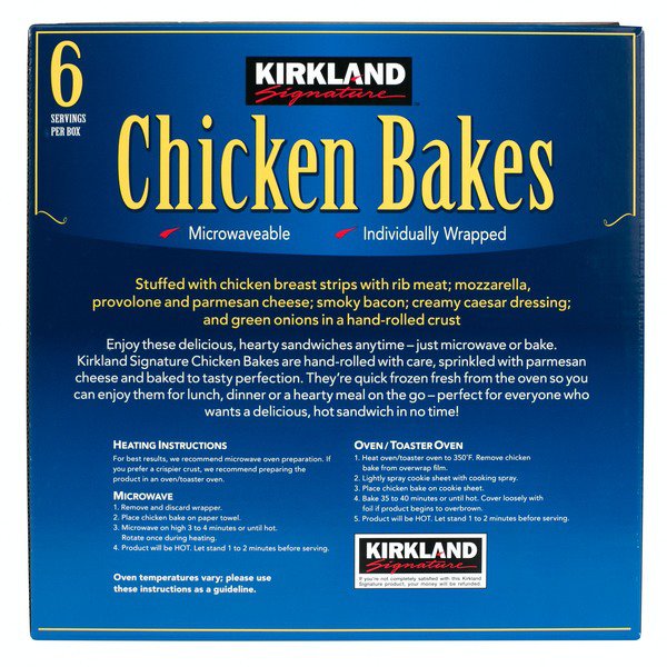 kirkland signature chicken bakes 6 x 8 oz 1